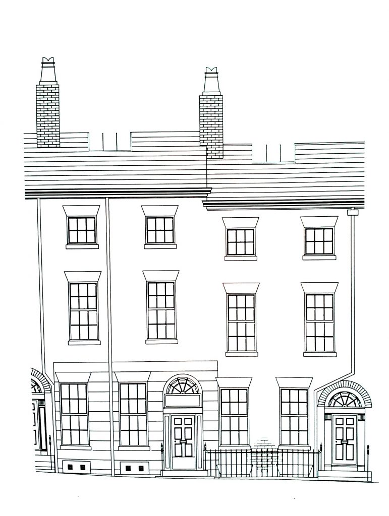 Drawing of 100-102 seel street